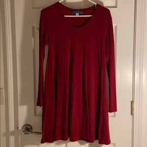Long sleeve red dress